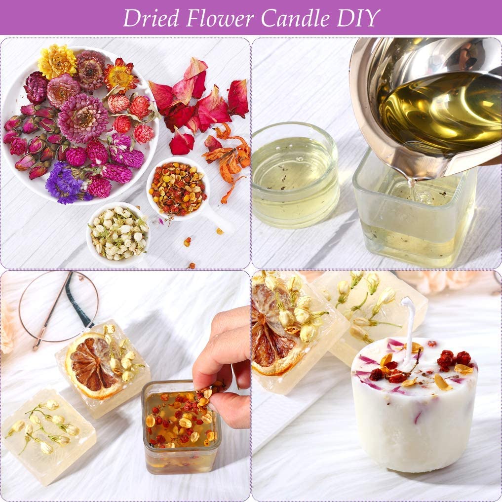 dried_flower - preserved_flower - fake_flower - 21Bags 100% Natural Dried Flowers Herbs Kit for Soap Making DIY Candle - Molly Garden - Molly_Garden_Floral