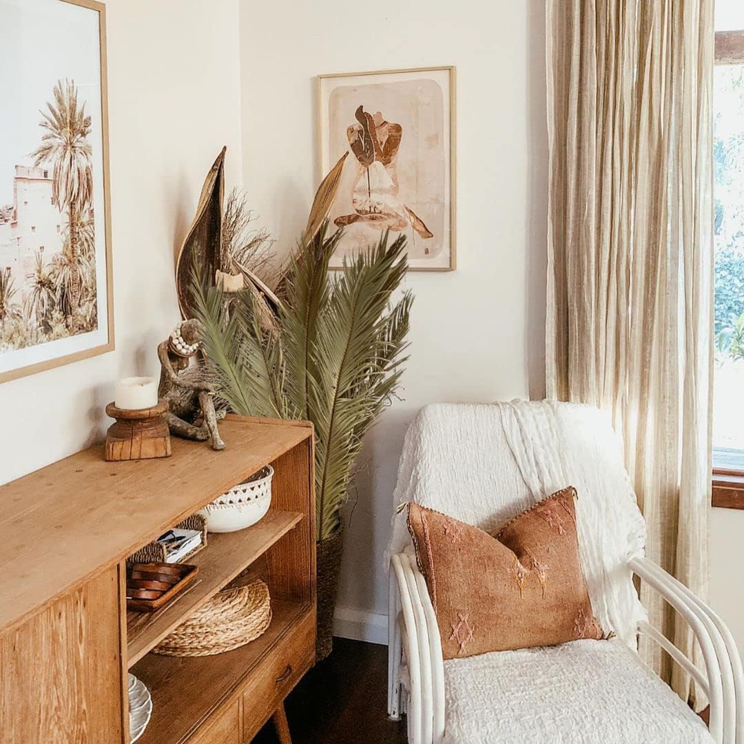 dried_flower - preserved_flower - fake_flower - 6Pcs 33in Boho Dry Sago Palm Leaf, Cycas Revoluta Stem Large Dried Leaves - Molly Garden - Molly_Garden_Floral
