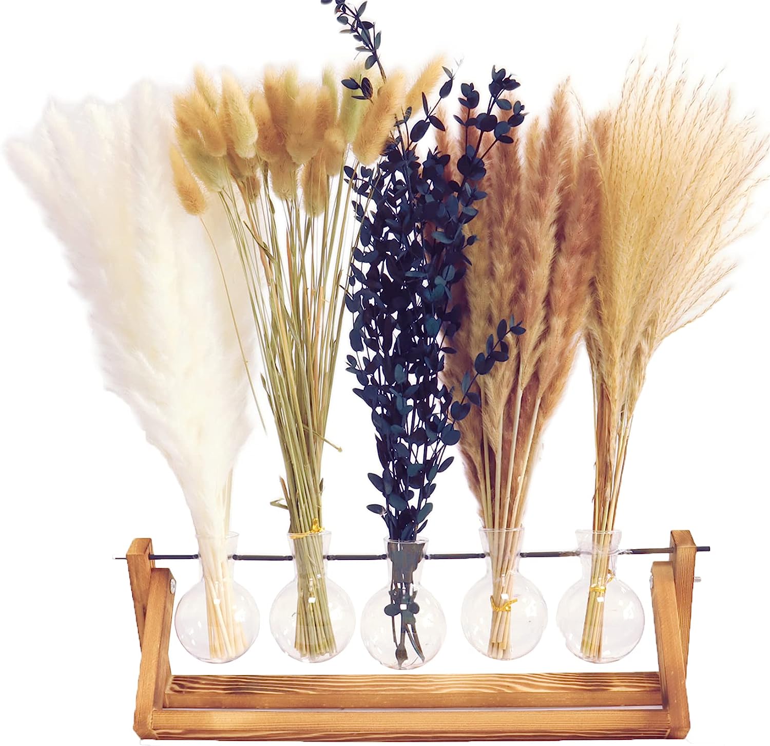 dried_flower - preserved_flower - fake_flower - 110Pcs Dried Pampas Grass Decor with Eucalyptus Branches Boho Home Wedding - Molly Garden - Molly_Garden_Floral