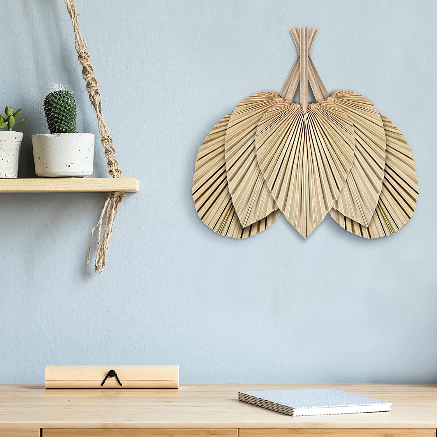 dried_flower - preserved_flower - fake_flower - Natural Dried Palm Leaves Real Plants Home Decor Boho Heart Oval Shape - Molly Garden - Molly_Garden_Floral