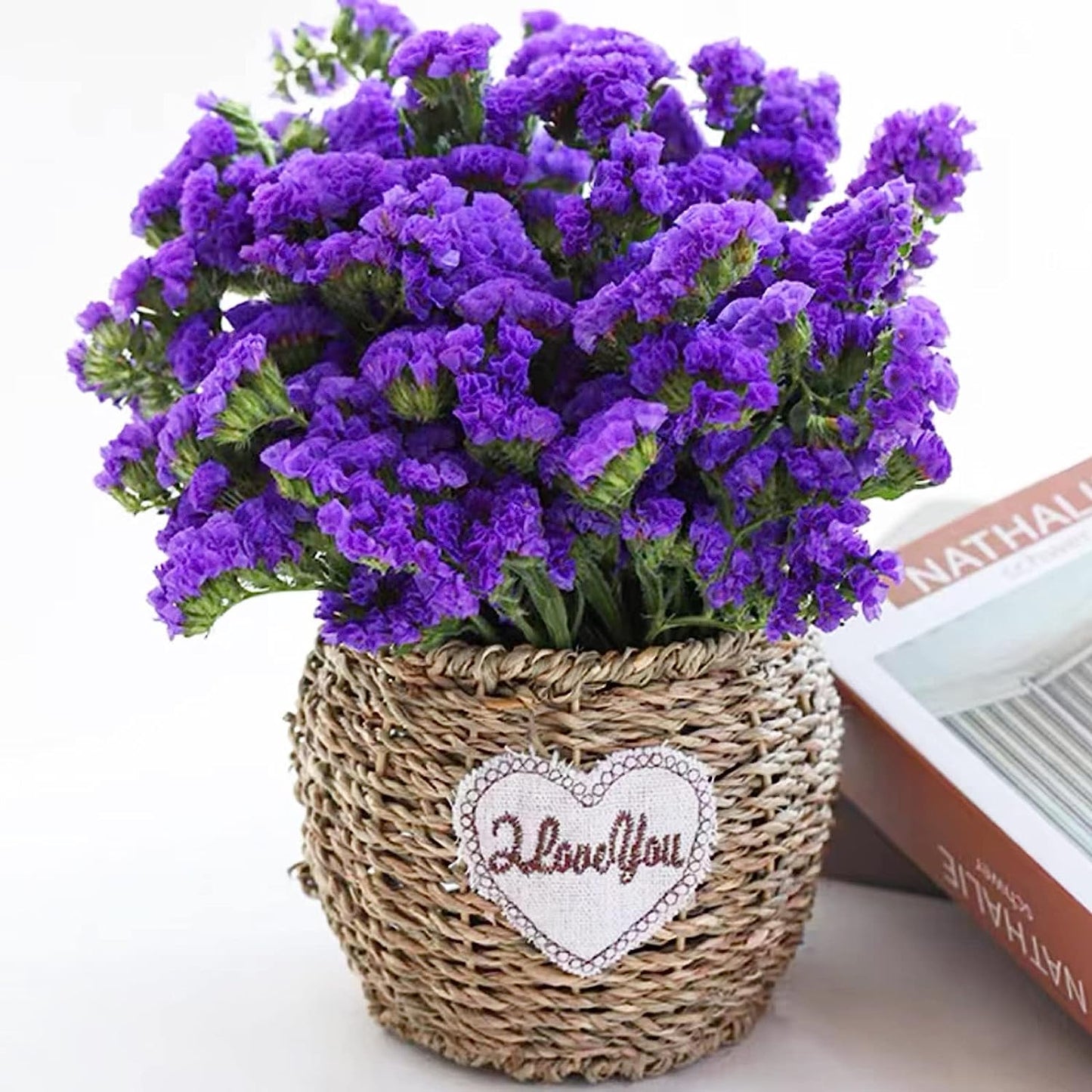 dried_flower - preserved_flower - fake_flower - 1600+Purple Statice Flowers Dried Sea Lavender Bouquet 12 inch Natural - Molly Garden - Molly_Garden_Floral