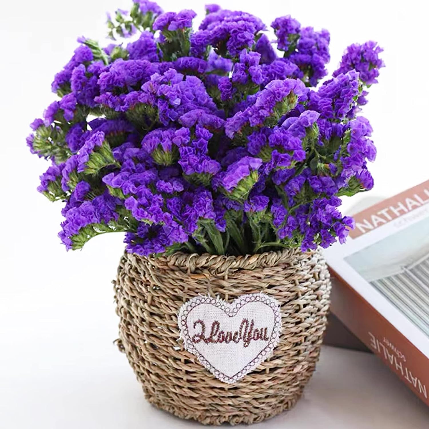 dried_flower - preserved_flower - fake_flower - 1600+Purple Statice Flowers Dried Sea Lavender Bouquet 12 inch Natural - Molly Garden - Molly_Garden_Floral
