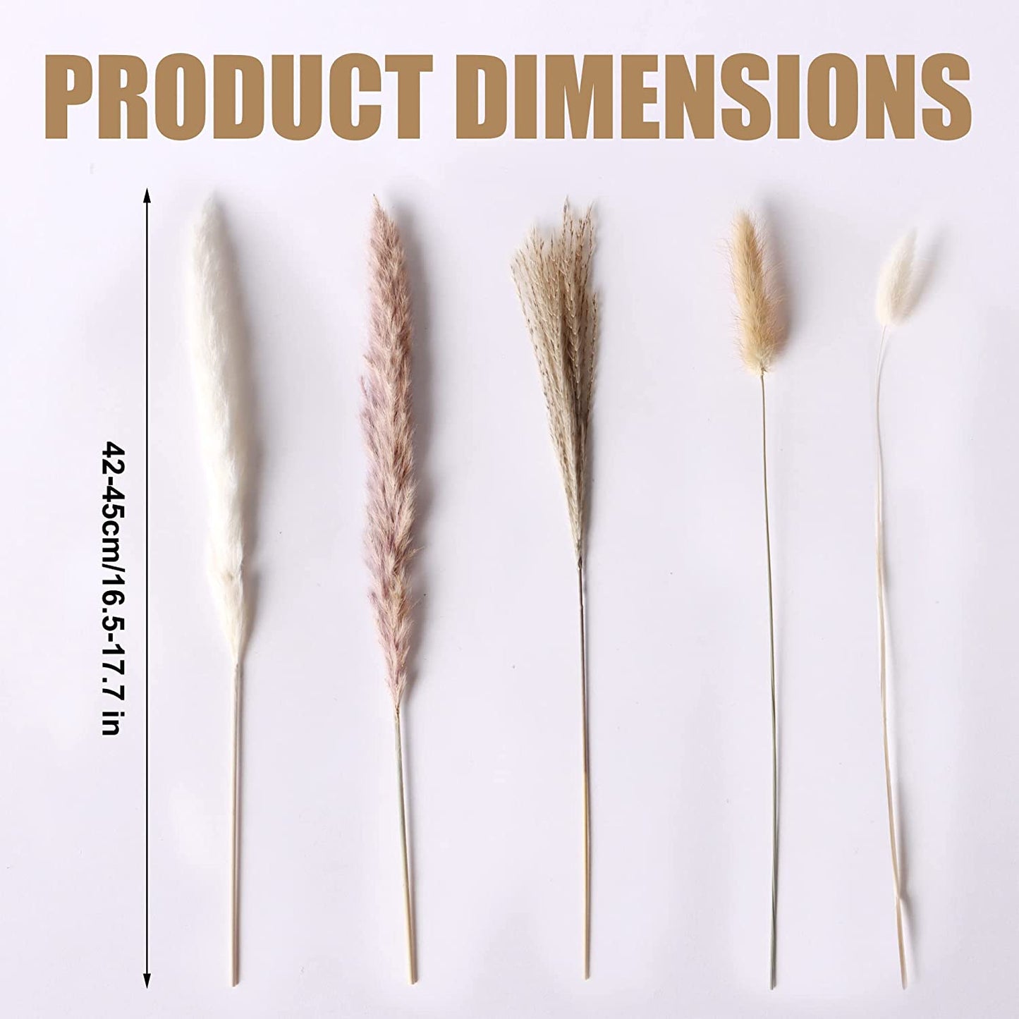 dried_flower - preserved_flower - fake_flower - 85Pcs Dried Flowers Arrangements White & Natural Pampas Grass, Reed, Bunny Tails - Molly Garden - Molly_Garden_Floral
