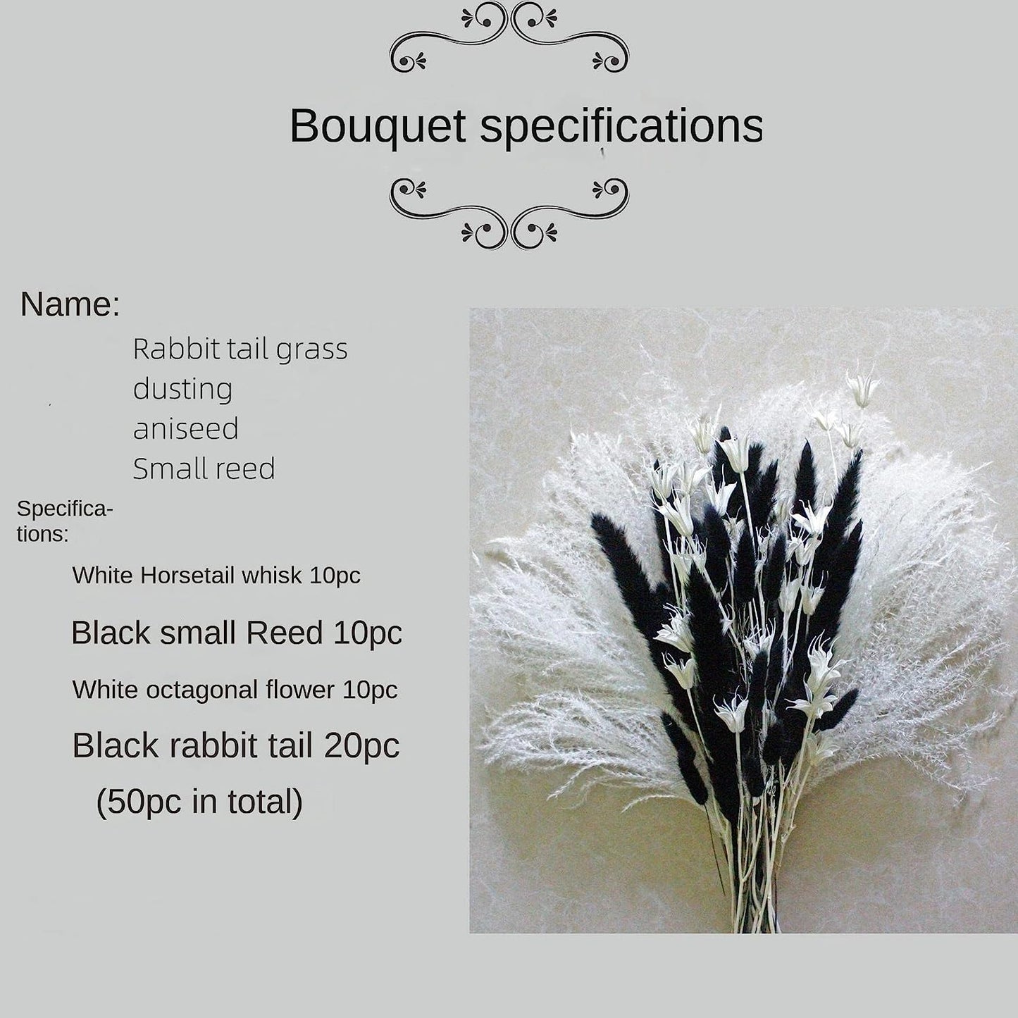 dried_flower - preserved_flower - fake_flower - Boho Chic Dried Flower Bouquet Stunning Arrangement for Vase or Gifting - Molly Garden - Molly_Garden_Floral