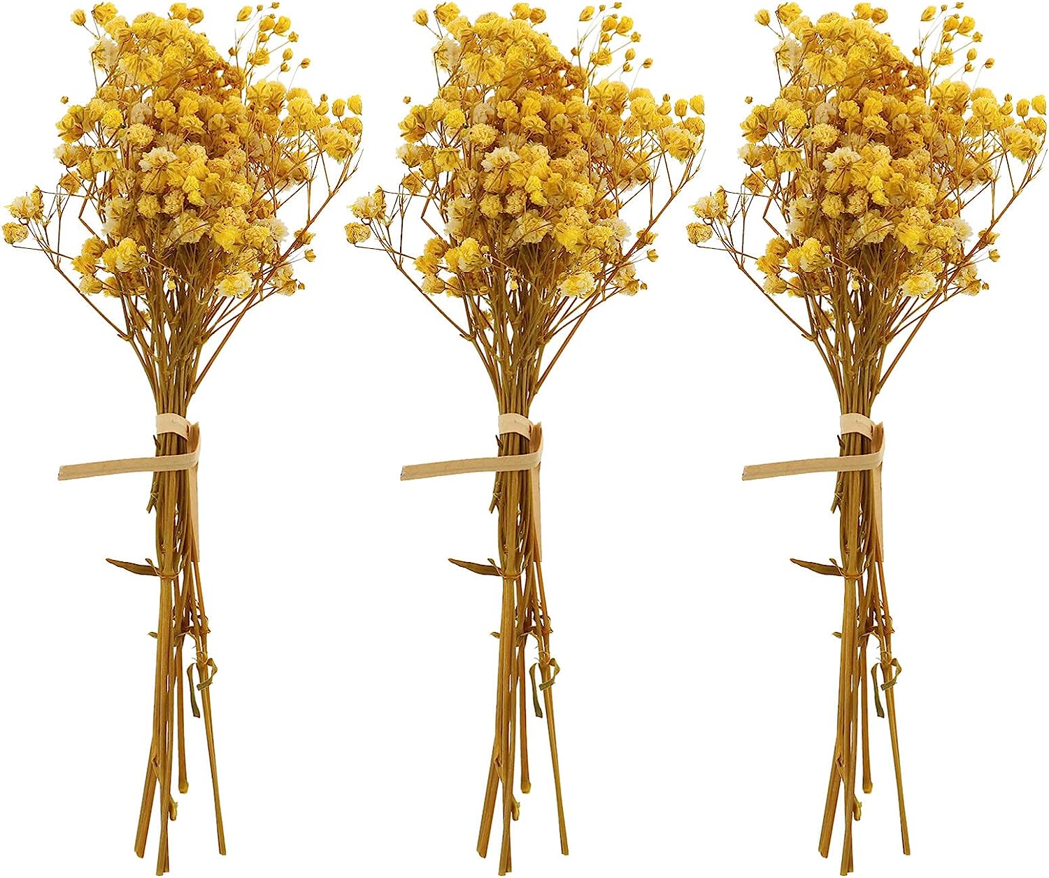 dried_flower - preserved_flower - fake_flower - 3Bunches Dried Babys Breath Flower Bouquets Natural Gypsophila Branches - Molly Garden - Molly_Garden_Floral
