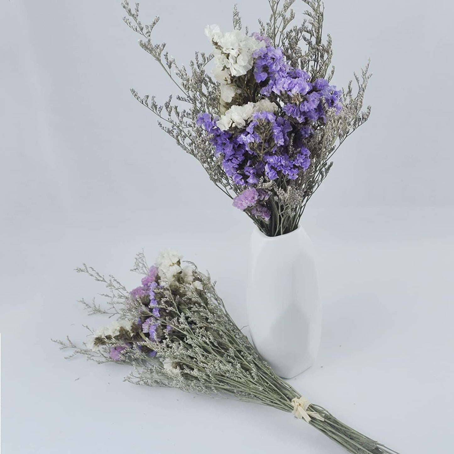 dried_flower - preserved_flower - fake_flower - 2Packs of Caspia Statice/Sea Lavender Dried Flower Bouquets 100% Natural - Molly Garden - Molly_Garden_Floral