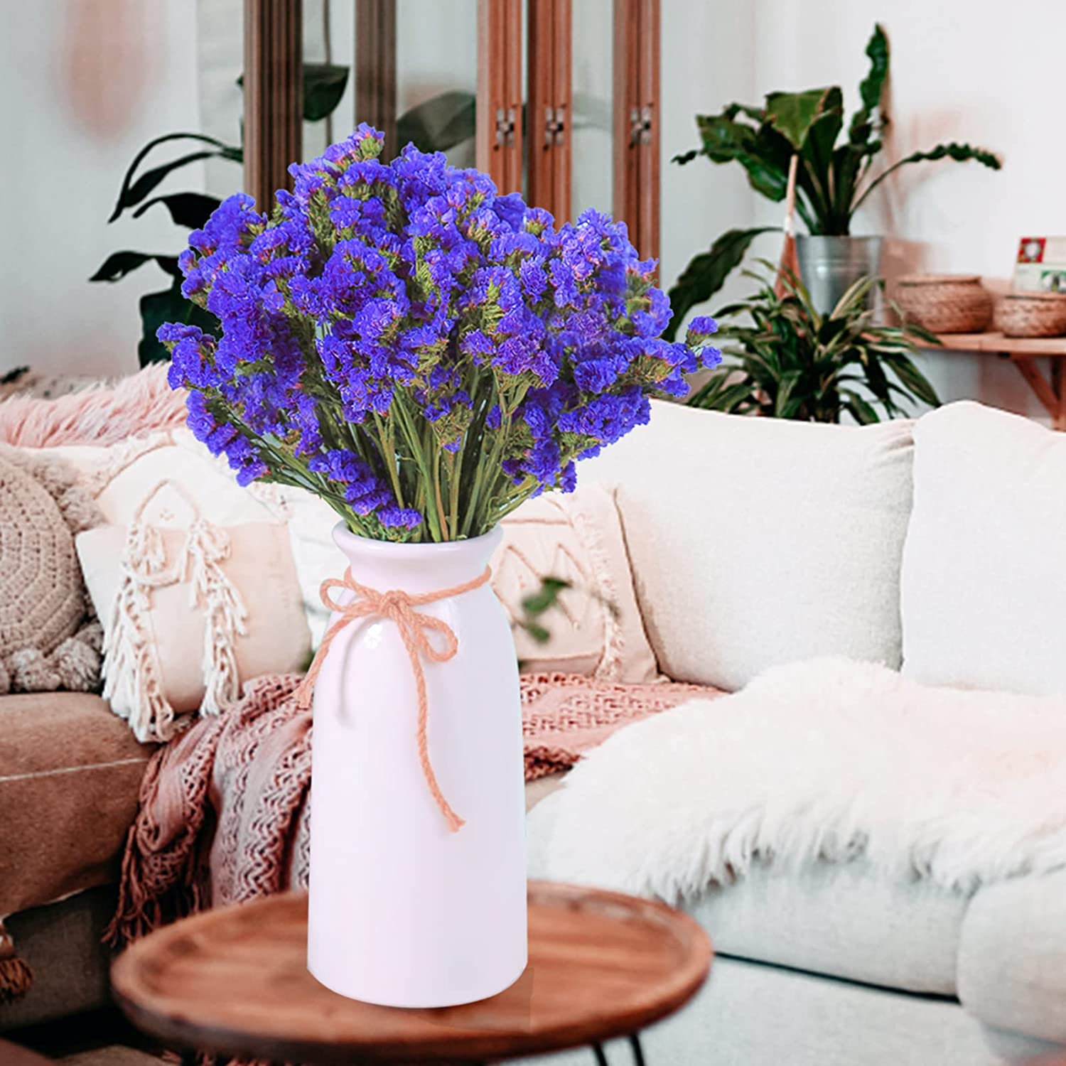 dried_flower - preserved_flower - fake_flower - 1600+Purple Statice Flowers Dried Sea Lavender Bouquet 12 inch Natural - Molly Garden - Molly_Garden_Floral