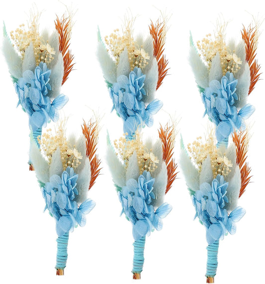 dried_flower - preserved_flower - fake_flower - 6Bunches Preserved Flower Wedding Props Groom Boutonniere Mini Plants - Molly Garden - Molly_Garden_Floral