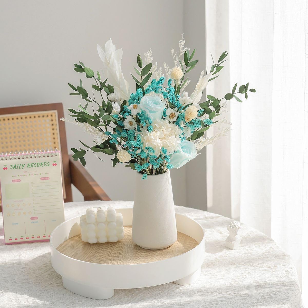 dried_flower - preserved_flower - fake_flower - Dried Flower Bouquet Rose Natural True Eternal Plants Grass for Wedding - Molly Garden - Molly_Garden_Floral