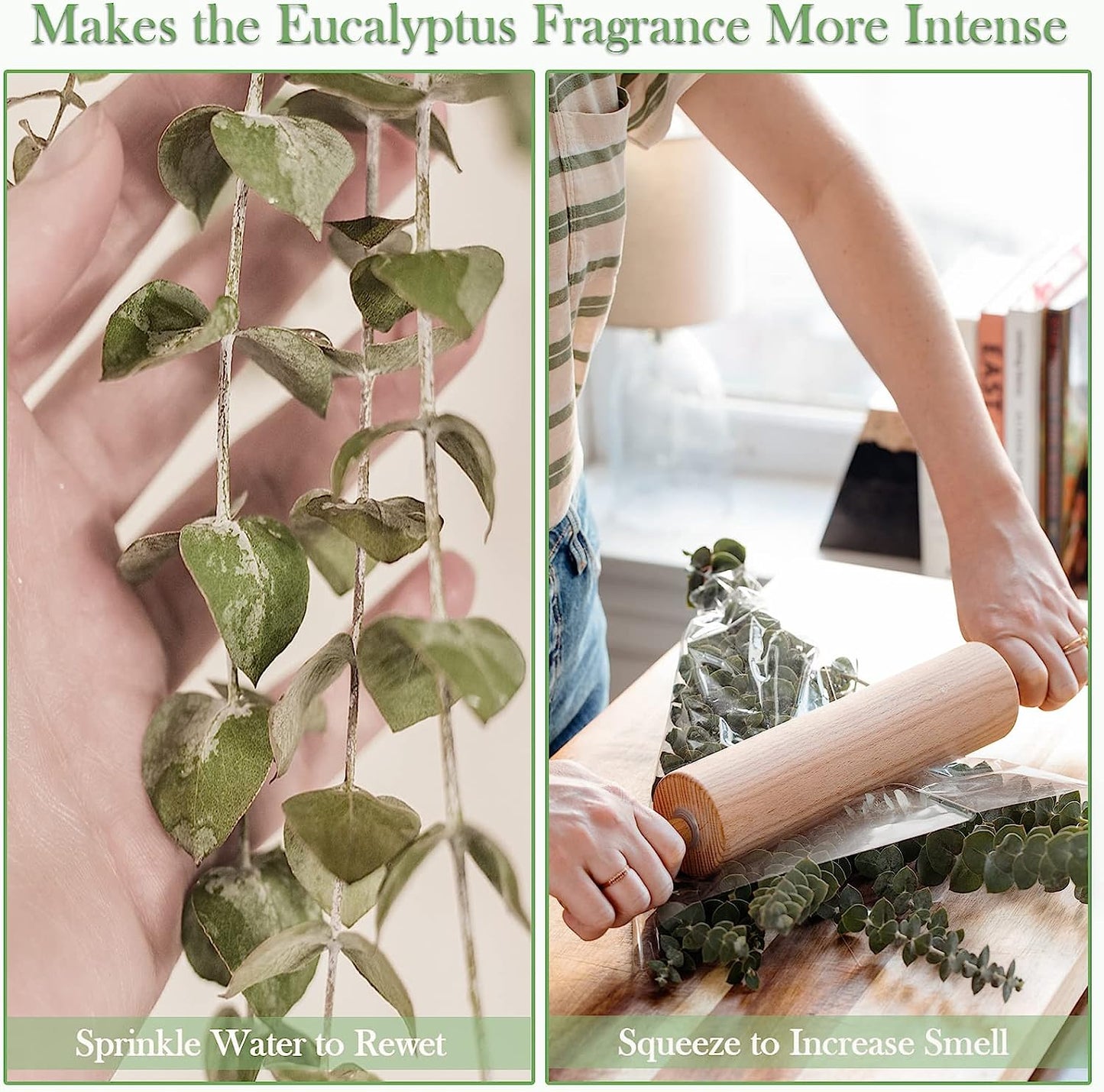 dried_flower - preserved_flower - fake_flower - 16Pcs Dried Eucalyptus Plant Stems 100% Natural Branches Leaves for Shower - Molly Garden - Molly_Garden_Floral