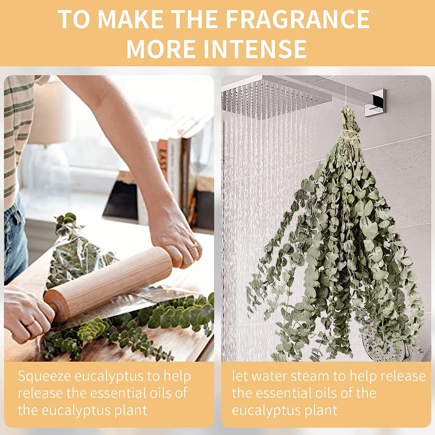 dried_flower - preserved_flower - fake_flower - 20Pcs Dried Eucalyptus Bundle for Shower 17" Natural Head Hanging Plant Stems - Molly Garden - Molly_Garden_Floral