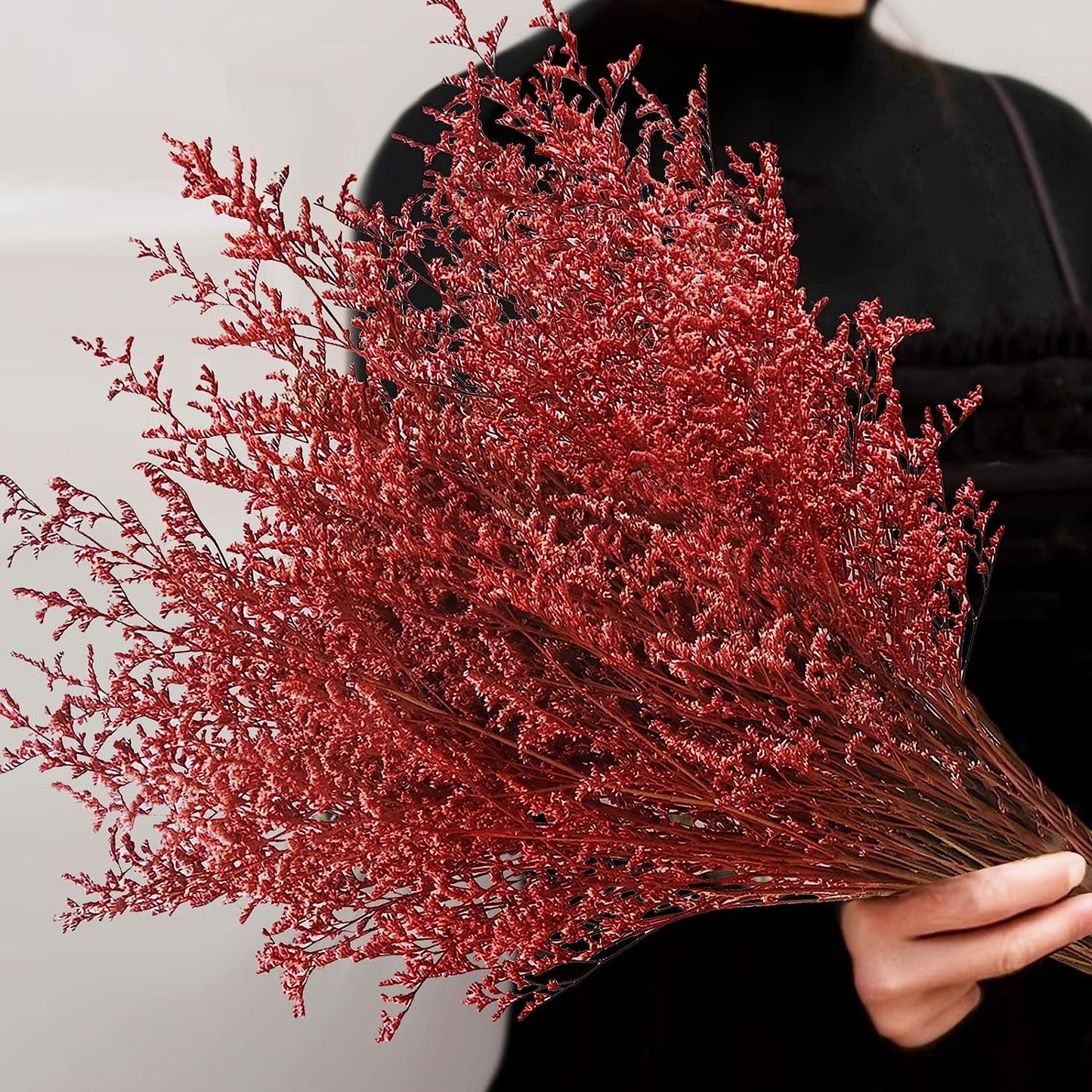 dried_flower - preserved_flower - fake_flower - 25+Stems Real Fresh Caspia Bellidifolium Preserved Natural Limonium Bouquet - Molly Garden - Molly_Garden_Floral