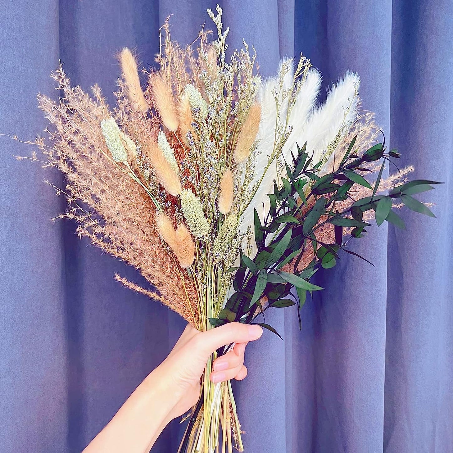 dried_flower - preserved_flower - fake_flower - Natural Dried Flower Bouquet Boho Home Decor Babys Breath Floral Arrangements - Molly Garden - Molly_Garden_Floral