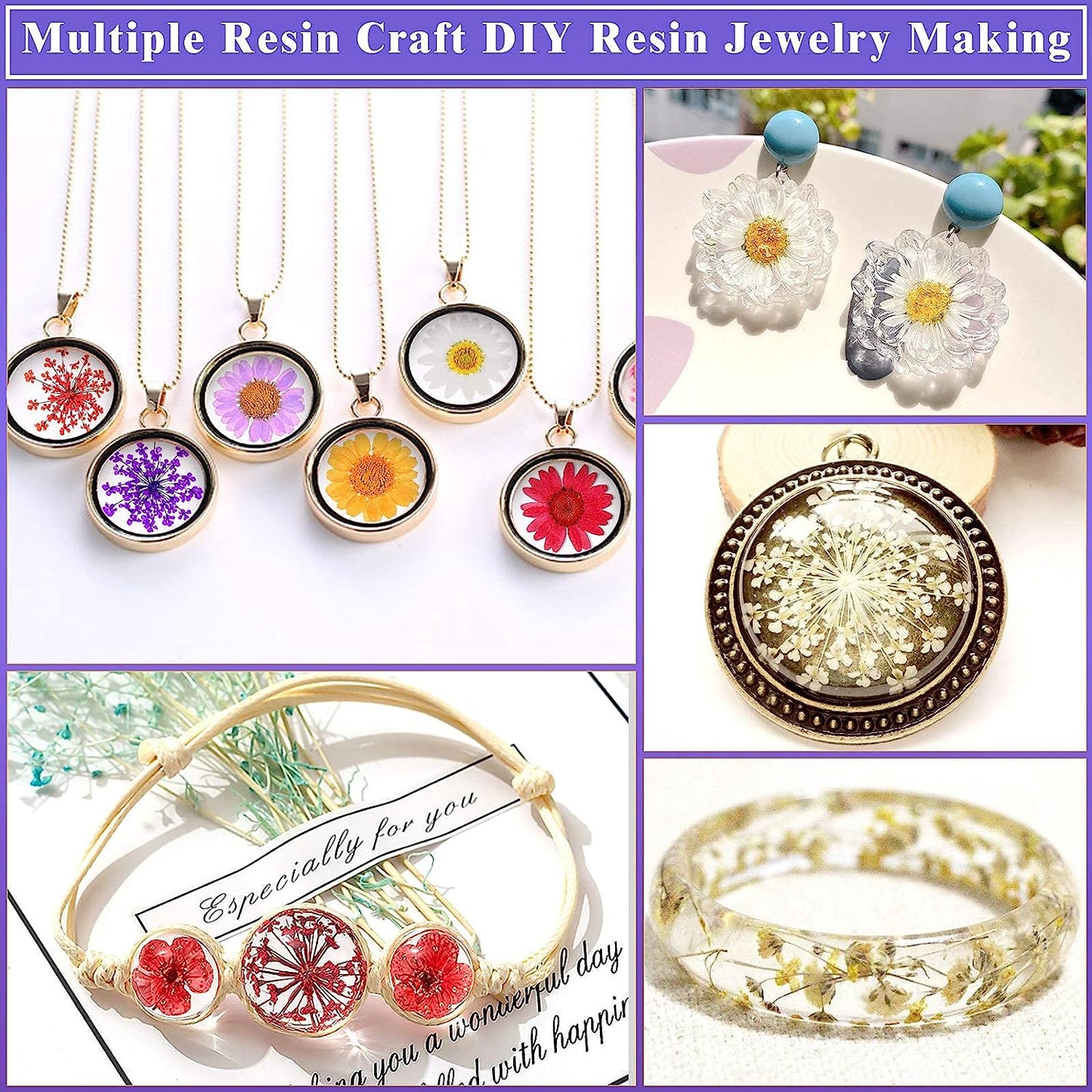 dried_flower - preserved_flower - fake_flower - 120Pcs Dried Flowers for Resin Molds Natural Pressed Leaves Herbs kit with Tweezers - Molly Garden - Molly_Garden_Floral