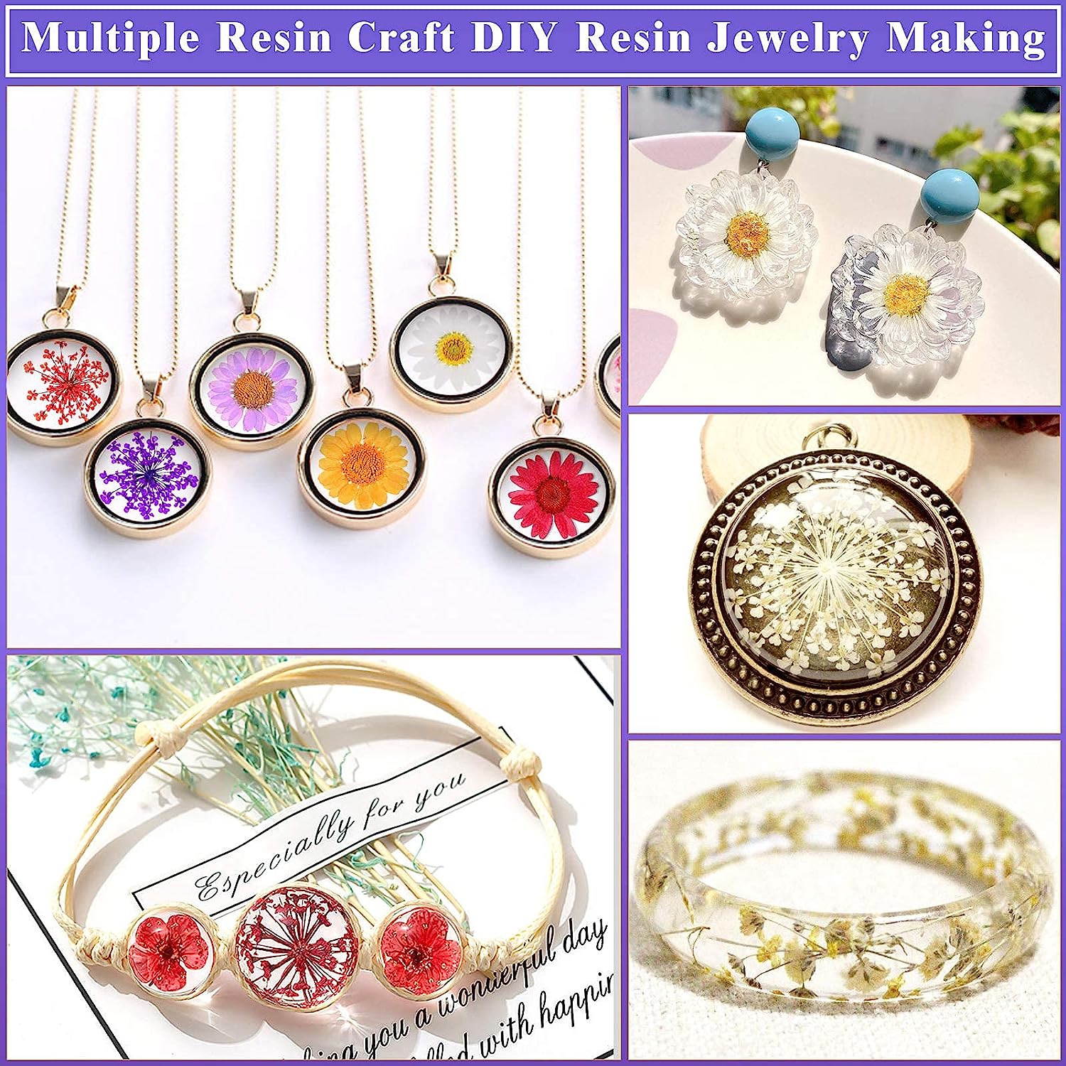 dried_flower - preserved_flower - fake_flower - 120Pcs Dried Flowers for Resin Molds Natural Pressed Leaves Herbs kit with Tweezers - Molly Garden - Molly_Garden_Floral