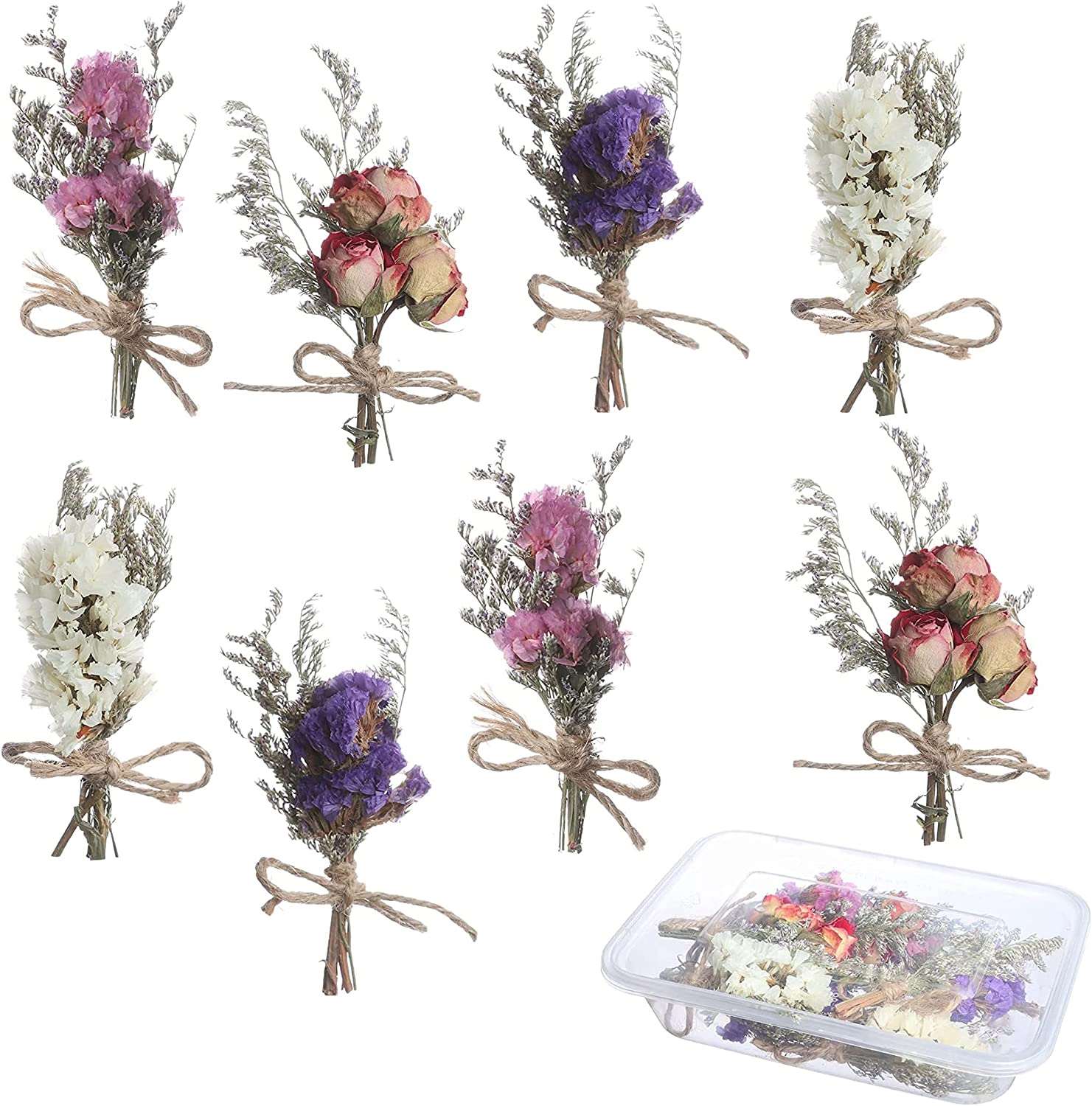 dried_flower - preserved_flower - fake_flower - 8Pcs Don't Forget Me Flower Bouquets Natural Dried Florals Myosotis Sylvatica - Molly Garden - Molly_Garden_Floral
