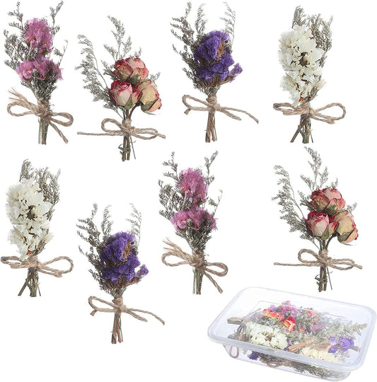 dried_flower - preserved_flower - fake_flower - 8Pcs Don't Forget Me Flower Bouquets Natural Dried Florals Myosotis Sylvatica - Molly Garden - Molly_Garden_Floral