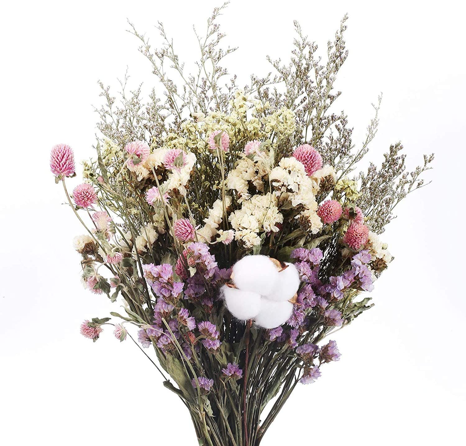 dried_flower - preserved_flower - fake_flower - Natural Flowers Bouquet Dried Cotton Stem Lover Grass Filler Floral Arrangement - Molly Garden - Molly_Garden_Floral