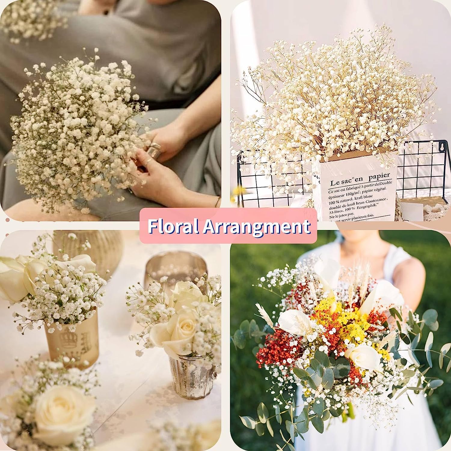 dried_flower - preserved_flower - fake_flower - 6500+ Large Dried Babys Breath Flowers Bouquet Upgraded Package Ivory White Bulk - Molly Garden - Molly_Garden_Floral
