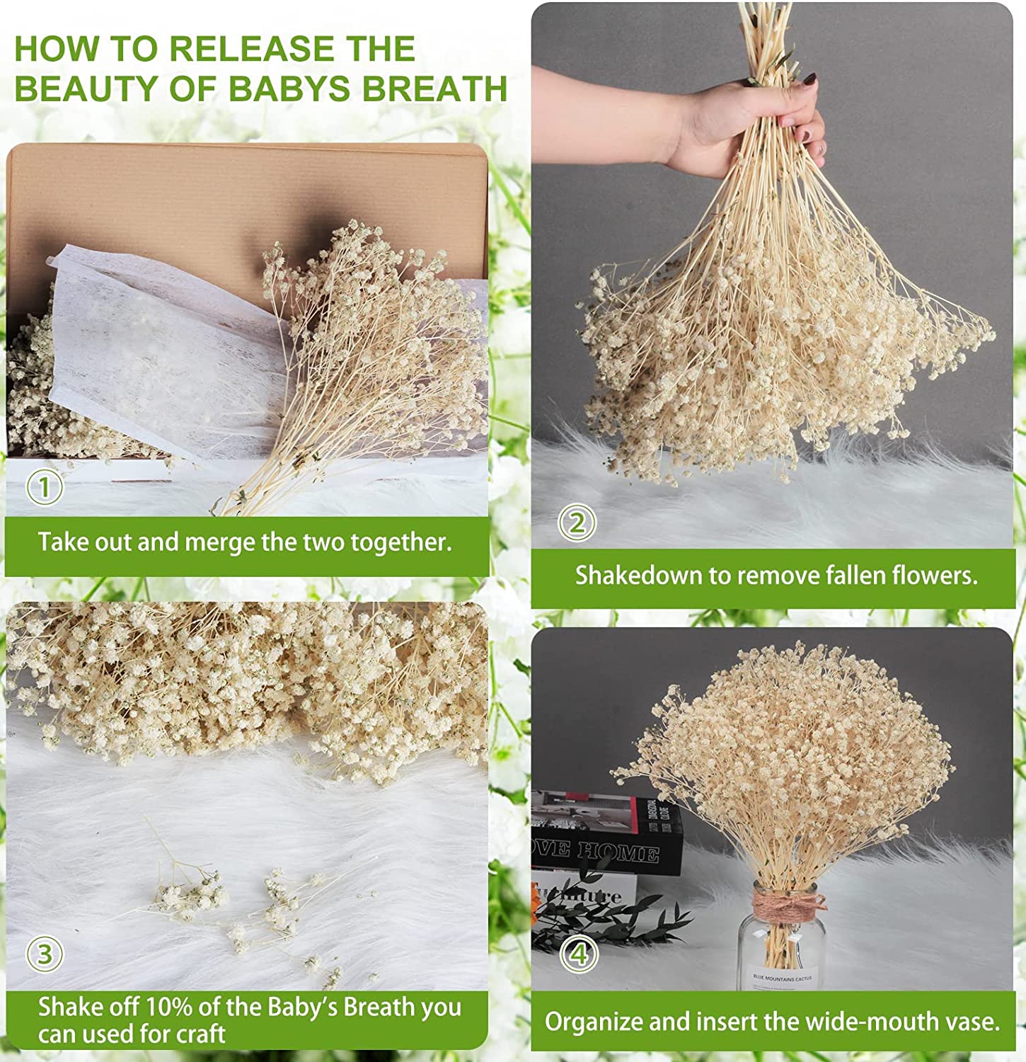 dried_flower - preserved_flower - fake_flower - 2500+Dried Babys Breath Flowers Bouquet Natural White Dry Flowers Bulk - Molly Garden - Molly_Garden_Floral