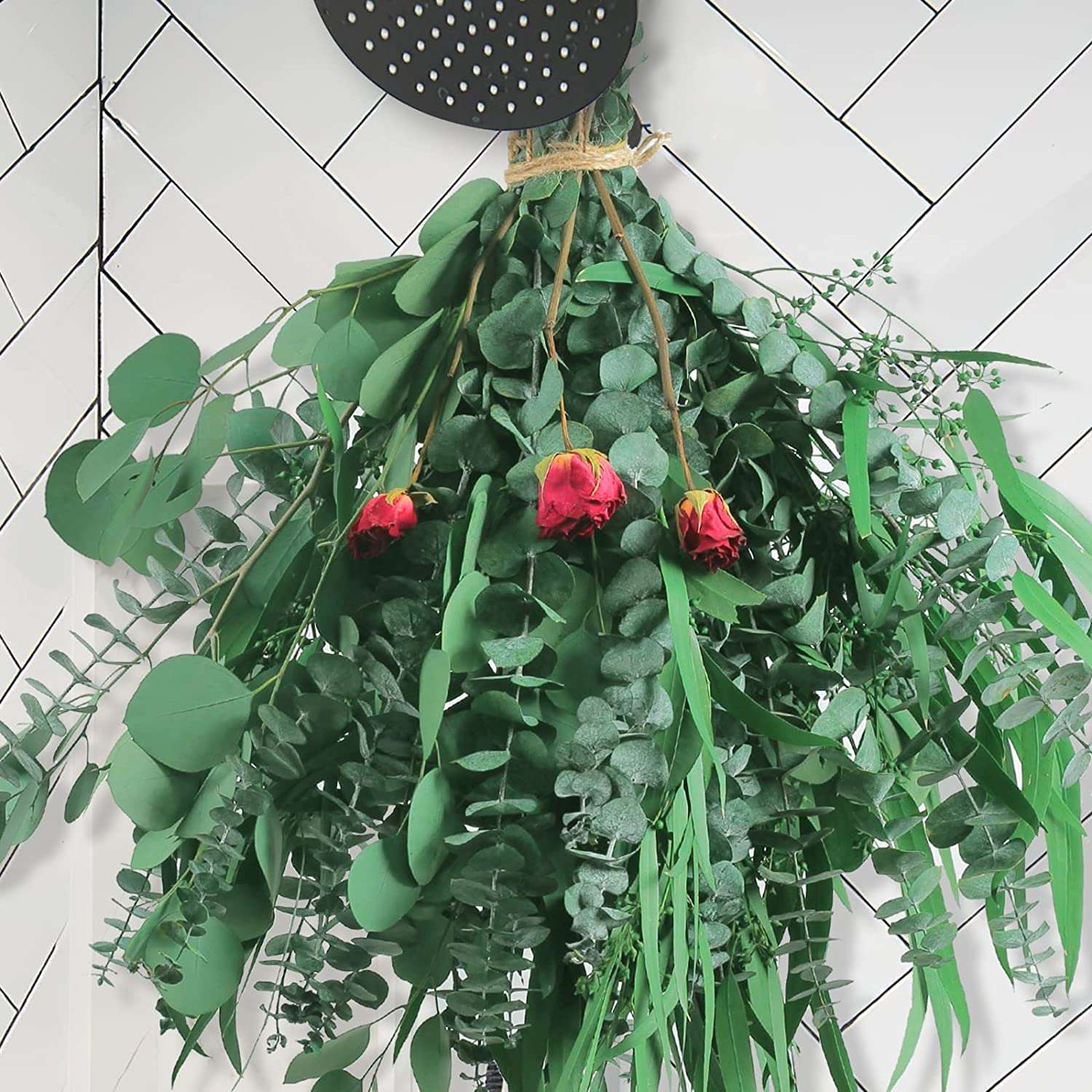 dried_flower - preserved_flower - fake_flower - 18Pcs Dried Preserved Eucalyptus Stems 17'' Real 100% Natural Plants Leaves - Molly Garden - Molly_Garden_Floral
