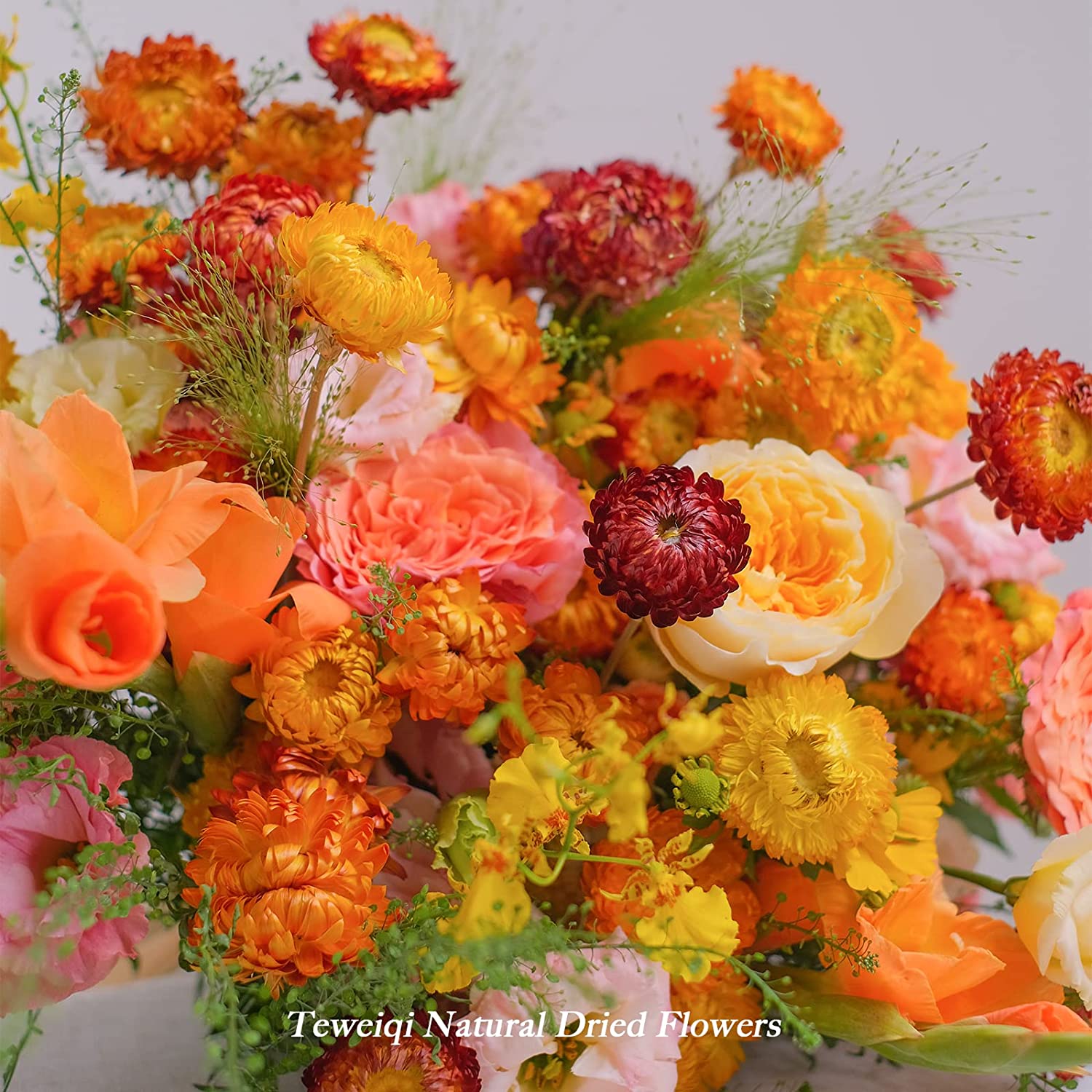 dried_flower - preserved_flower - fake_flower - 20Pcs Natural Dried Straw Flower Bouquet Daisies Flower Arrangement - Molly Garden - Molly_Garden_Floral