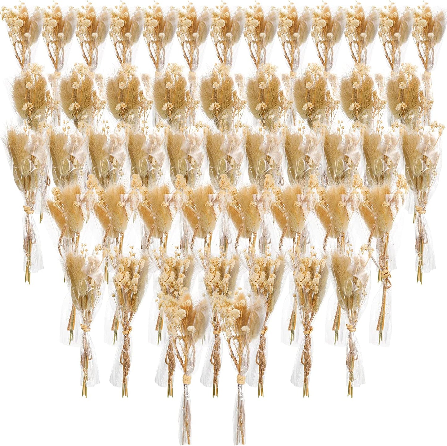 dried_flower - preserved_flower - fake_flower - 50Pcs Mini Dried Babys Breath Flowers Gypsophila Bouquets Natural Branches - Molly Garden - Molly_Garden_Floral
