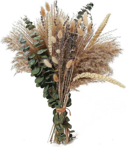 dried_flower - preserved_flower - fake_flower - Dried Pompous Decor Inc Lavender Eucalyptus Reed Grass DIY Floral Arrangements - Molly Garden - Molly_Garden_Floral