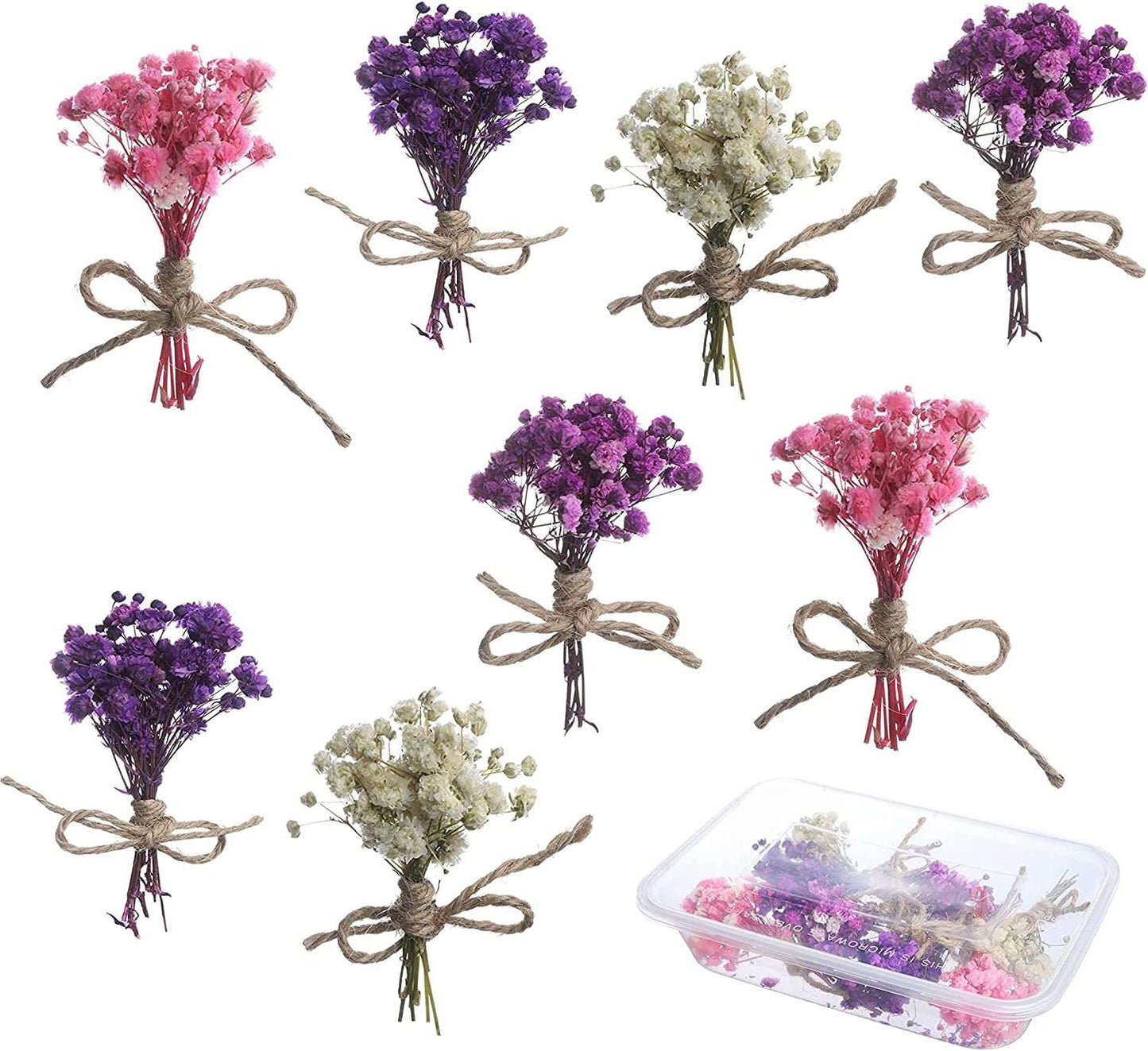 dried_flower - preserved_flower - fake_flower - 8Pcs Don't Forget Me Flower Bouquets Natural Dried Florals Myosotis Sylvatica - Molly Garden - Molly_Garden_Floral
