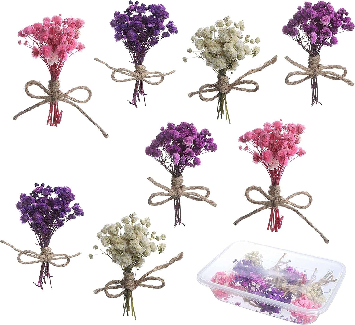 dried_flower - preserved_flower - fake_flower - 8Pcs Don't Forget Me Flower Bouquets Natural Dried Florals Myosotis Sylvatica - Molly Garden - Molly_Garden_Floral