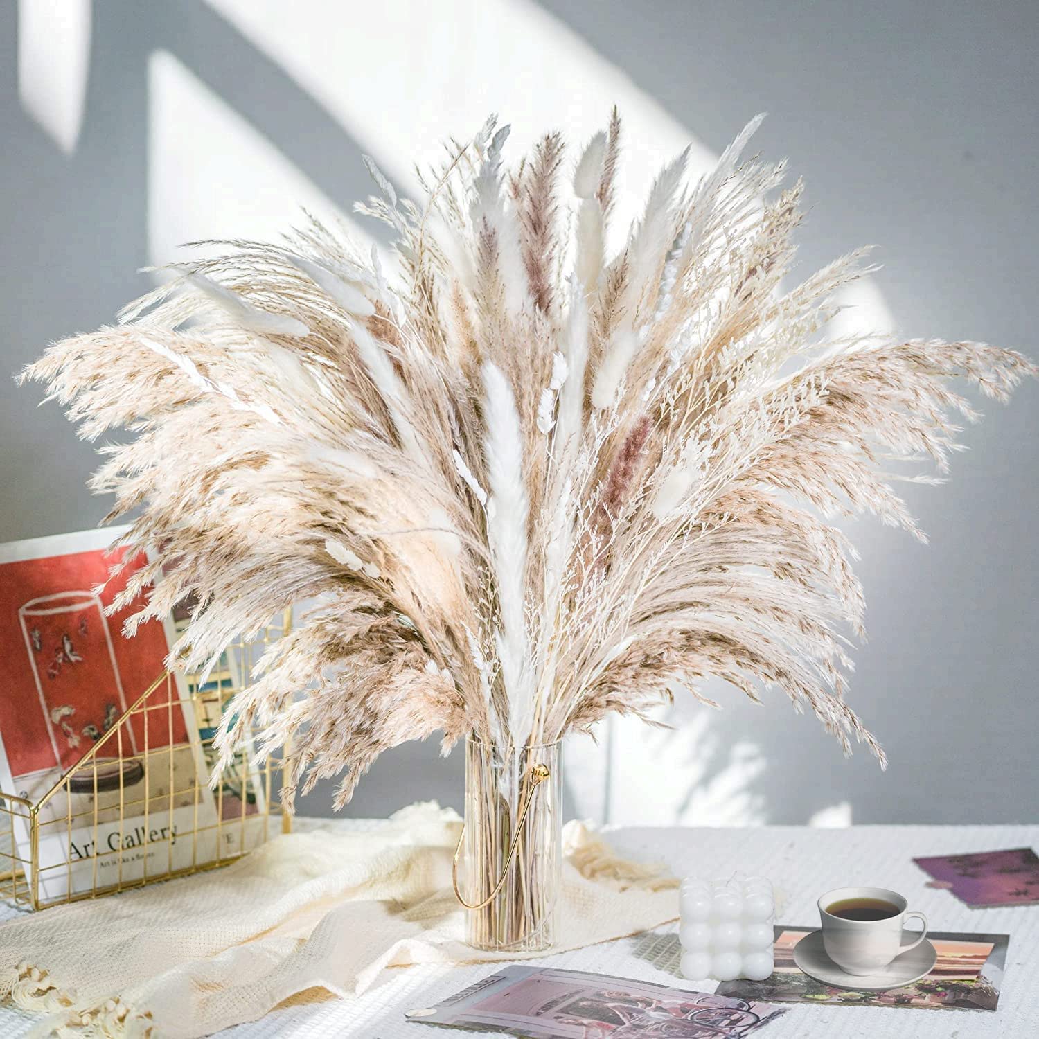 dried_flower - preserved_flower - fake_flower - Dried Pampas Grass Decor DIY Boho Natural Flower Decor Pompous Plants - Molly Garden - Molly_Garden_Floral