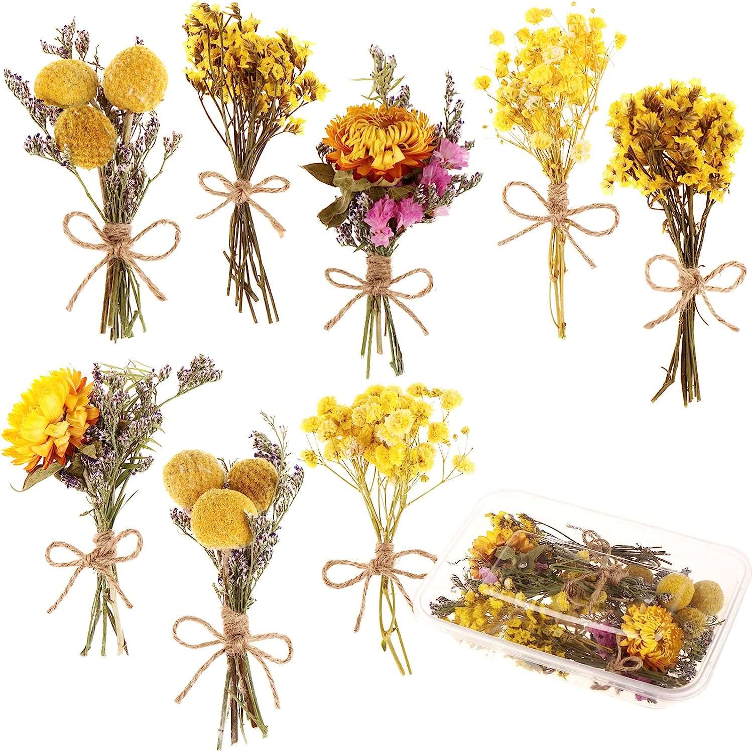 dried_flower - preserved_flower - fake_flower - 8Pcs Don't Forget Me Flower Bouquets Natural Dried Florals Myosotis Sylvatica - Molly Garden - Molly_Garden_Floral