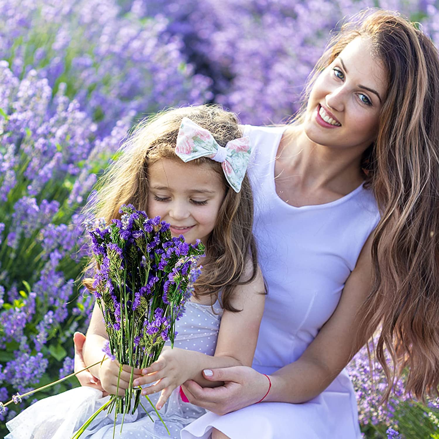 dried_flower - preserved_flower - fake_flower - 1600+Purple Statice Flowers Dried Sea Lavender Bouquet 12 inch Natural - Molly Garden - Molly_Garden_Floral
