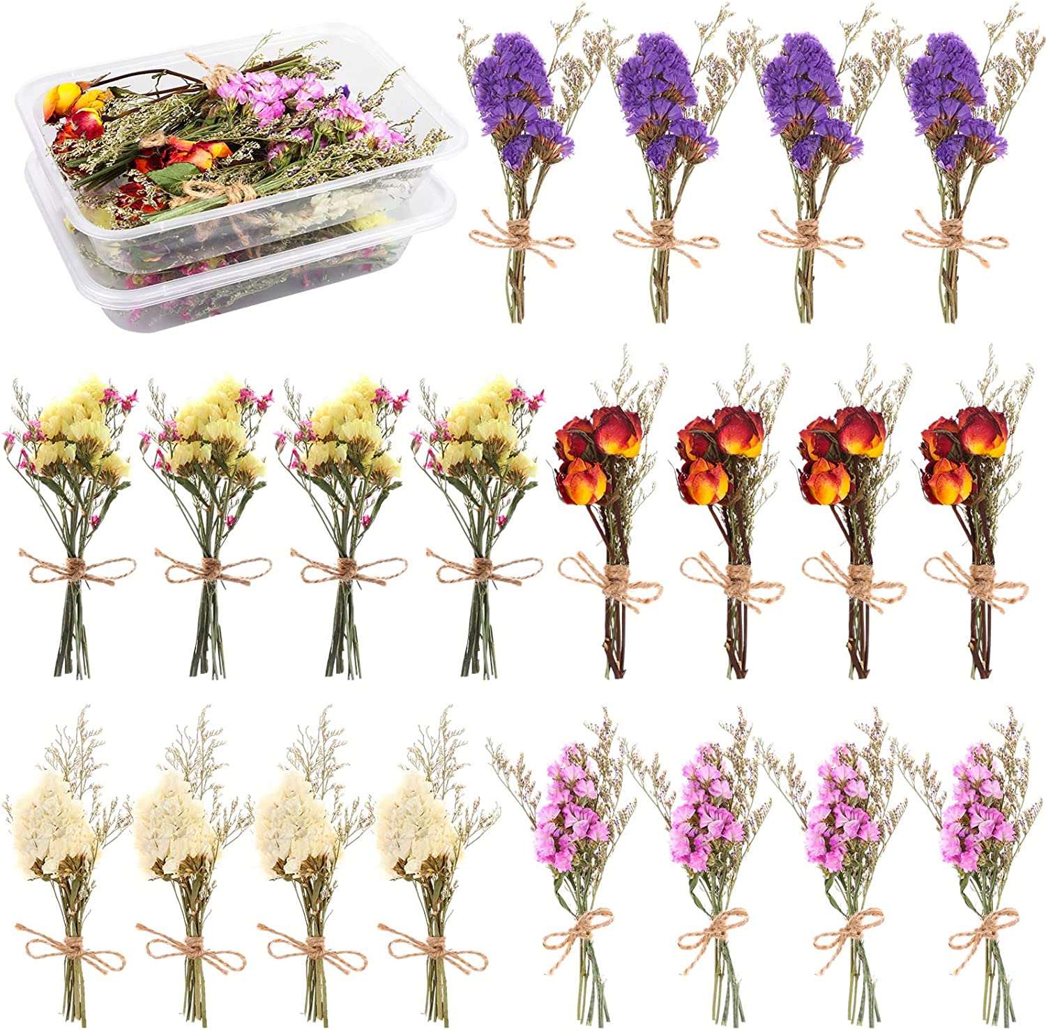 dried_flower - preserved_flower - fake_flower - 8Pcs Don't Forget Me Flower Bouquets Natural Dried Florals Myosotis Sylvatica - Molly Garden - Molly_Garden_Floral