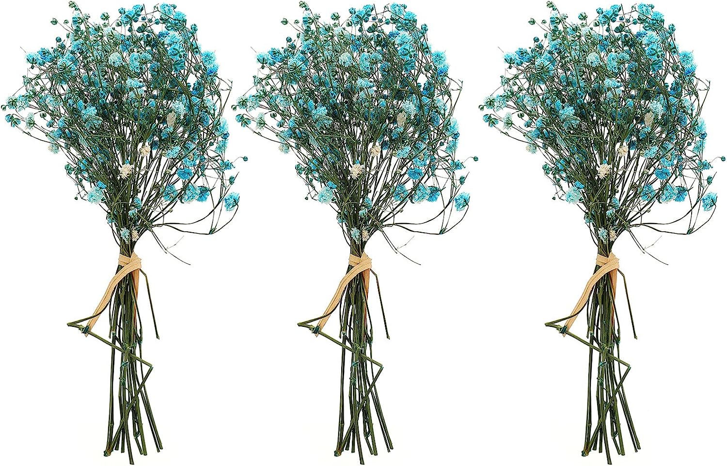 dried_flower - preserved_flower - fake_flower - 3Bunches Dried Babys Breath Flower Bouquets Natural Gypsophila Branches - Molly Garden - Molly_Garden_Floral