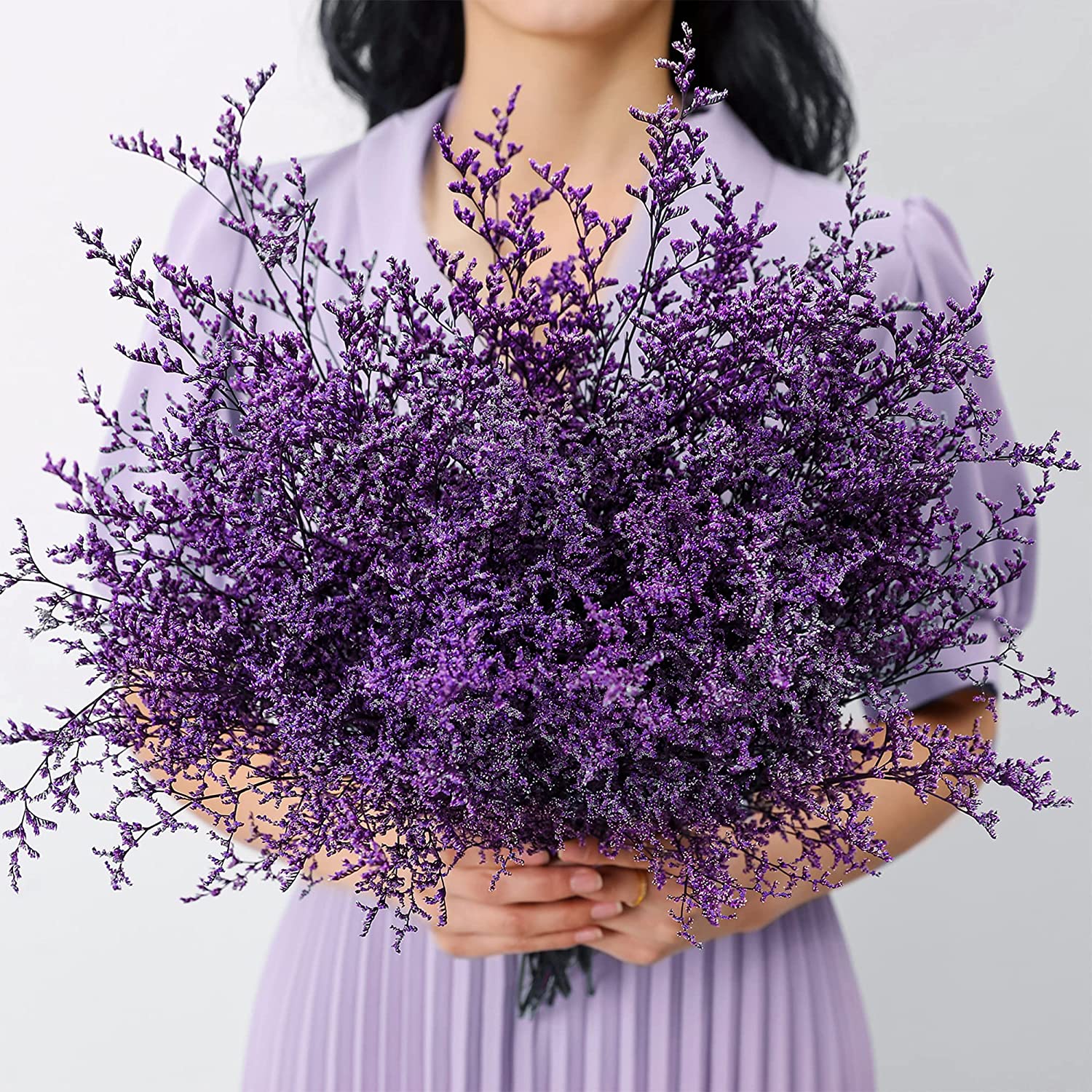 dried_flower - preserved_flower - fake_flower - 25+Stems Real Fresh Caspia Bellidifolium Preserved Natural Limonium Bouquet - Molly Garden - Molly_Garden_Floral