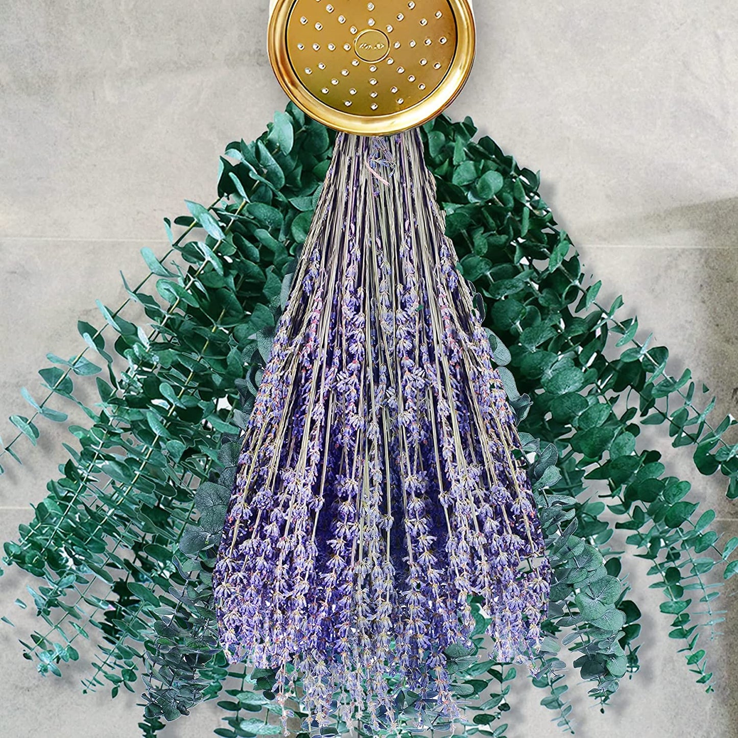 dried_flower - preserved_flower - fake_flower - 70Pcs Preserved Real Eucalyptus Stems Dried Lavender Bundles for Shower - Molly Garden - Molly_Garden_Floral