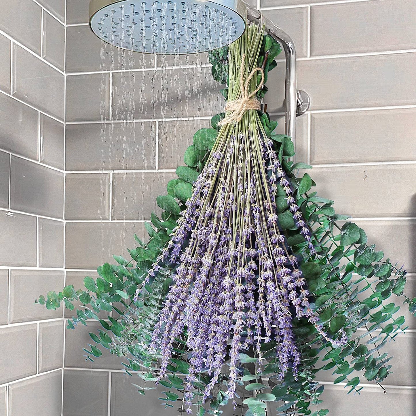 dried_flower - preserved_flower - fake_flower - 70Pcs Preserved Real Eucalyptus Stems Dried Lavender Bundles for Shower - Molly Garden - Molly_Garden_Floral