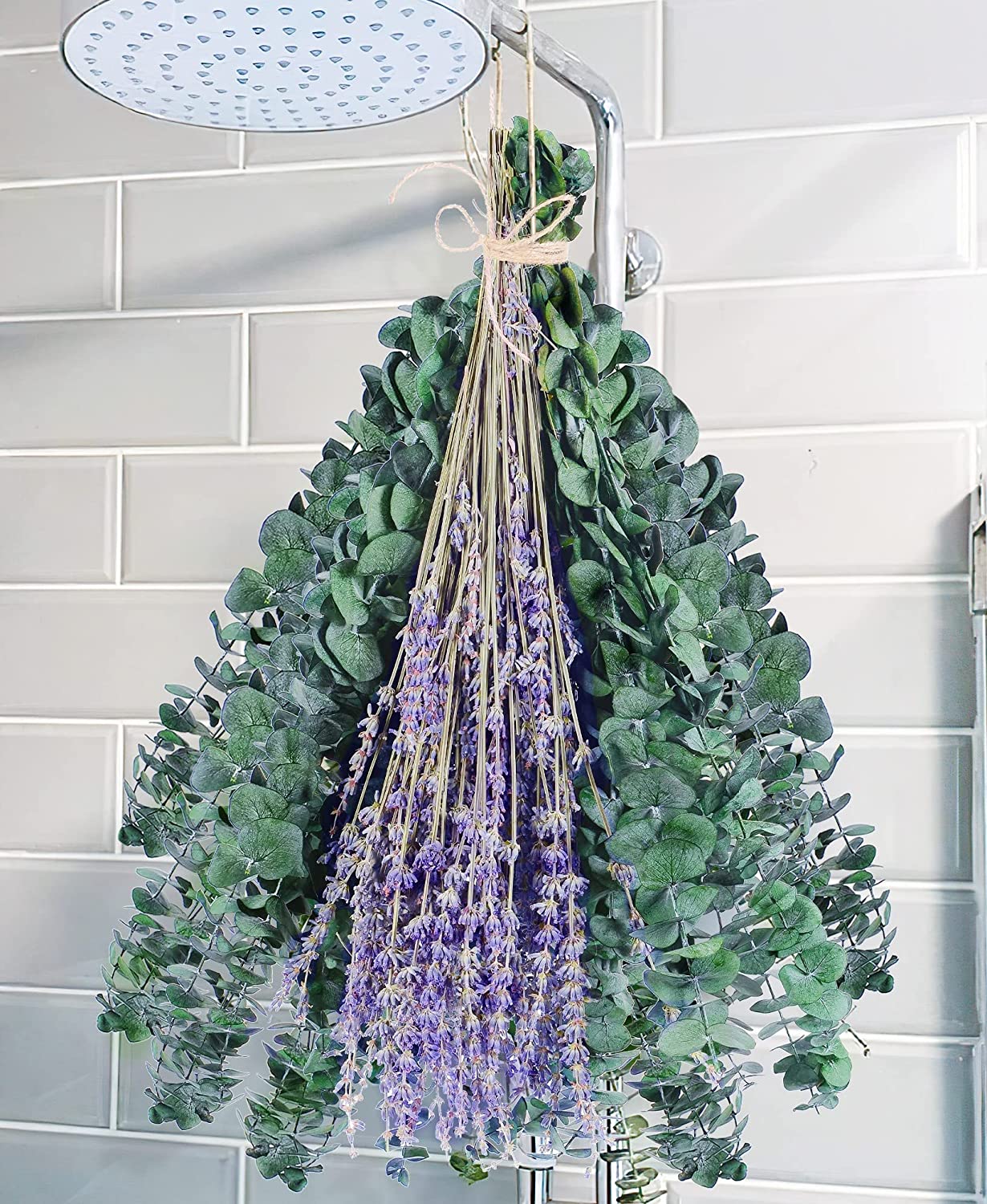 dried_flower - preserved_flower - fake_flower - 70Pcs Preserved Real Eucalyptus Stems Dried Lavender Bundles for Shower - Molly Garden - Molly_Garden_Floral