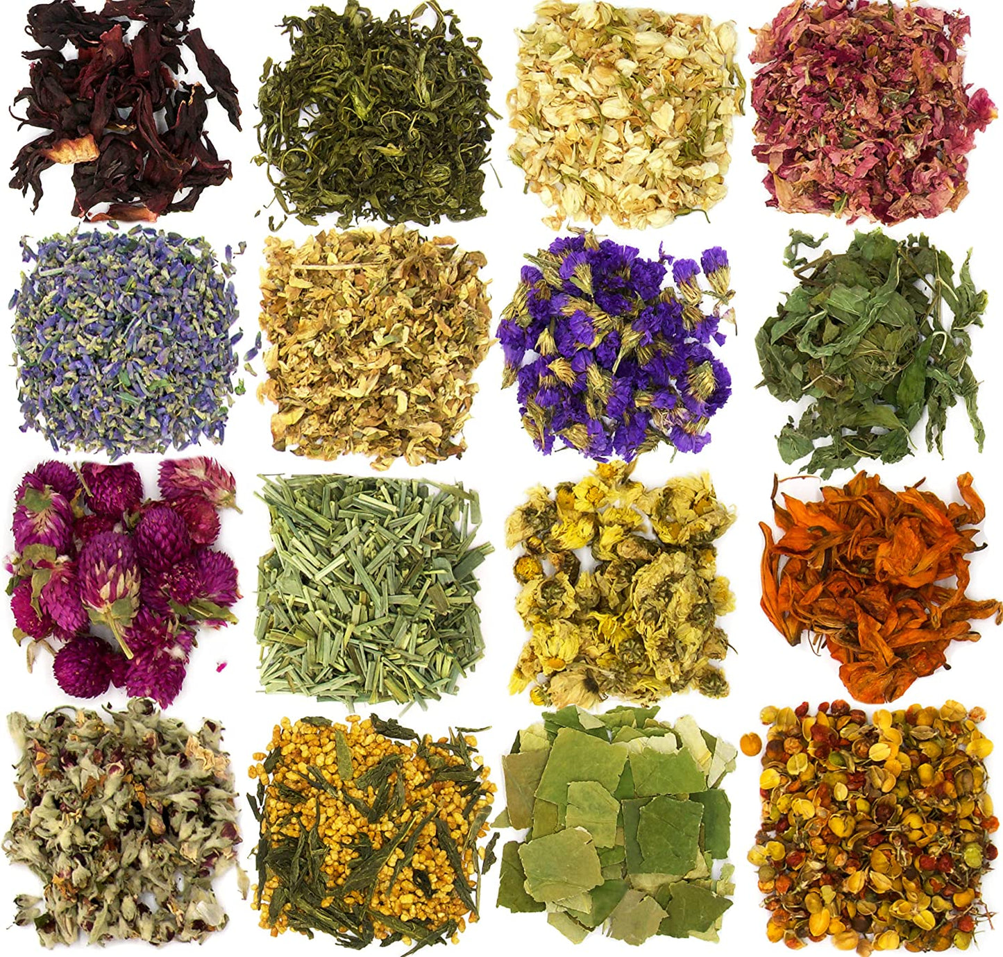 dried_flower - preserved_flower - fake_flower - 16Bags Dried Flowers for Soap Making for Candle Making Herbs for Candle Oil - Molly Garden - Molly_Garden_Floral