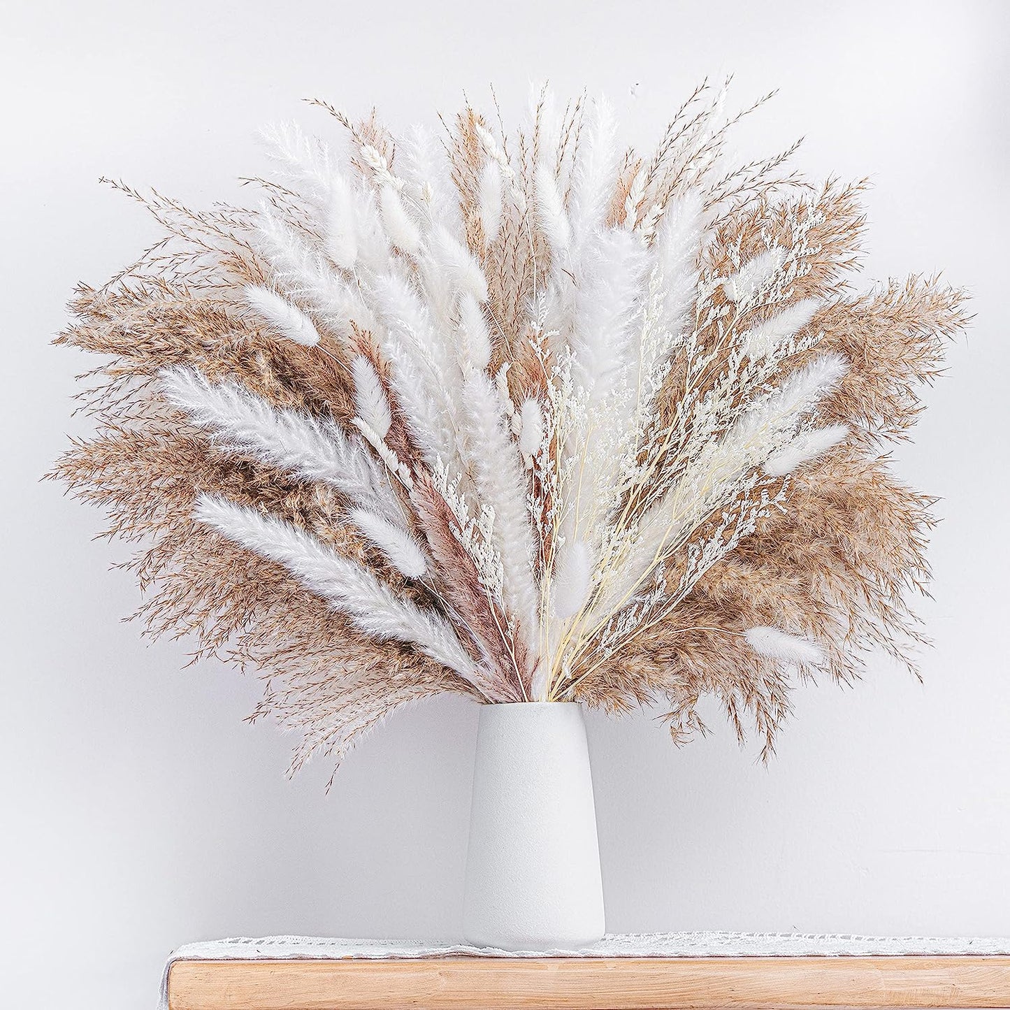 dried_flower - preserved_flower - fake_flower - 80Pcs Natural Dried Pampas Grass Bouquet Boho Home Decor Dry Phragmites - Molly Garden - Molly_Garden_Floral