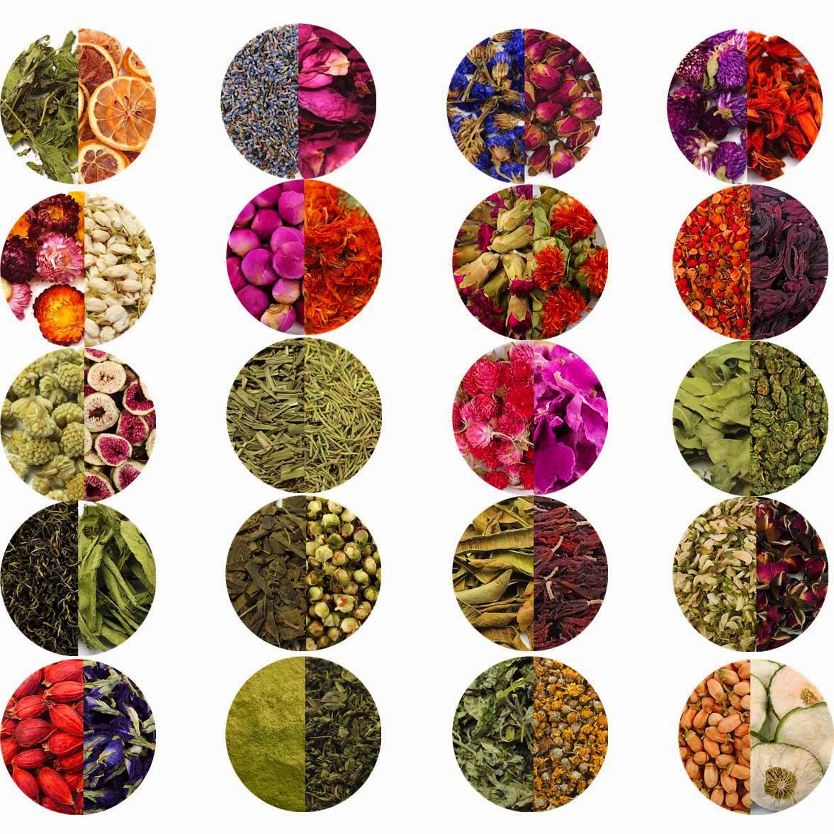 dried_flower - preserved_flower - fake_flower - 9Bags Organic Dried Flowers Fresh Fragrance Lavender Roseleaf Red Rose - Molly Garden - Molly_Garden_Floral