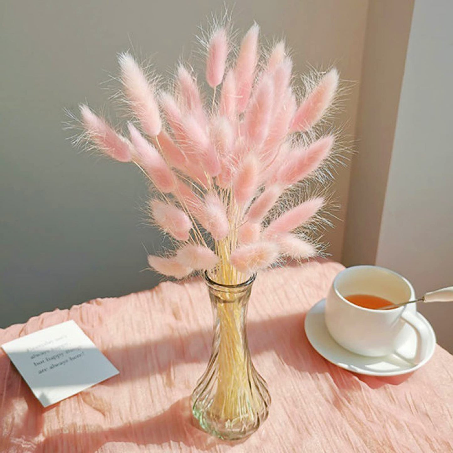 dried_flower - preserved_flower - fake_flower - 120Pcs Bunny Tails Dried Flowers Boho Home Decor Floral Arrangement Pampas - Molly Garden - Molly_Garden_Floral