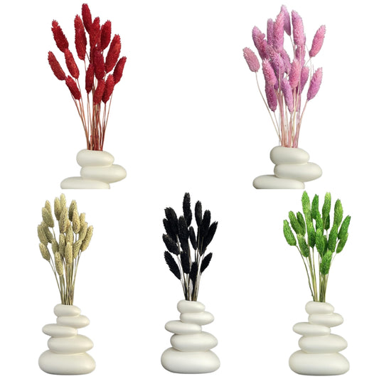 dried_flower - preserved_flower - fake_flower - Floral Gem Grass Natural Dried Flower with Vase Preserved Bouquet Arrangement - Molly Garden - Molly_Garden_Floral