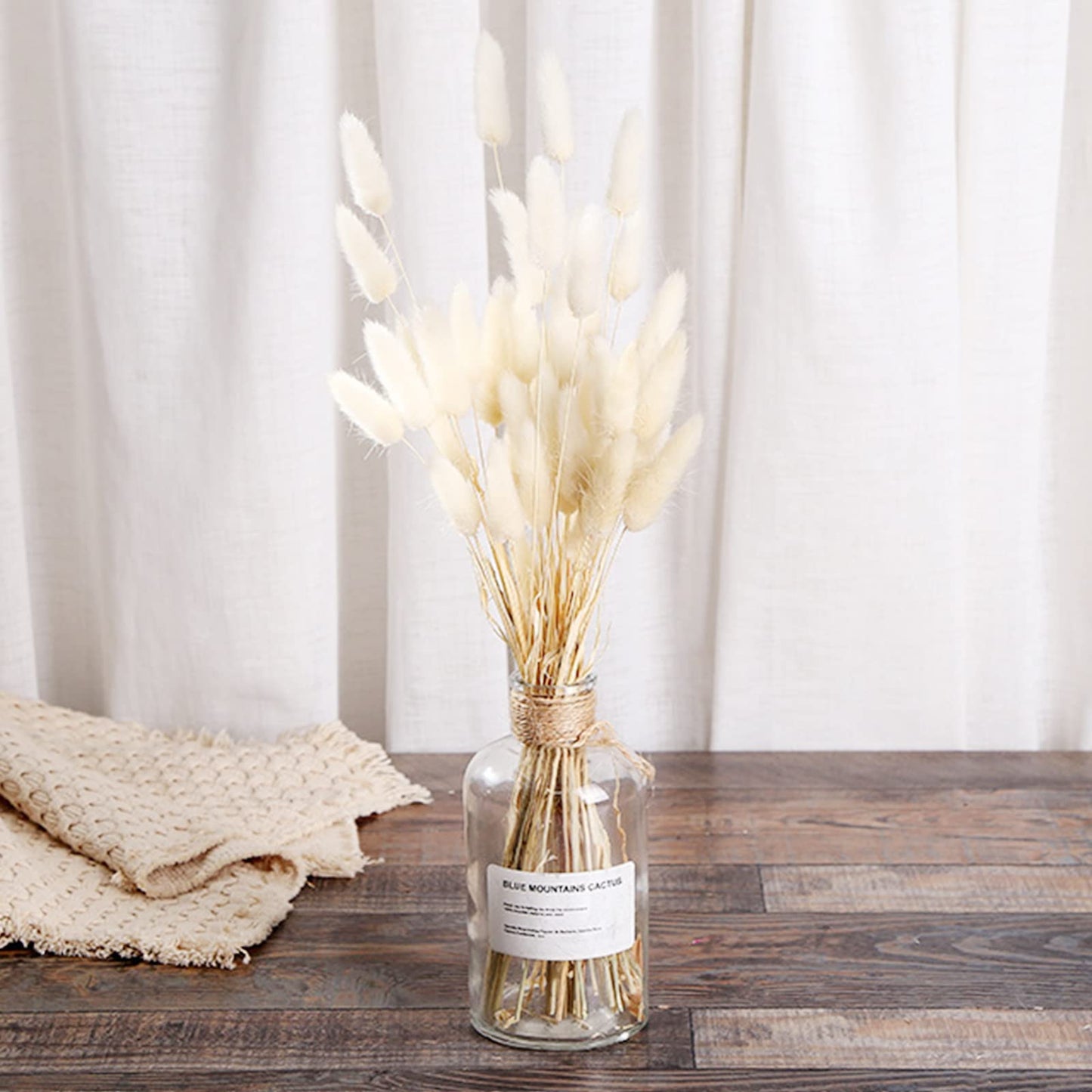 dried_flower - preserved_flower - fake_flower - 120Pcs Bunny Tails Dried Flowers Boho Home Decor Floral Arrangement Pampas - Molly Garden - Molly_Garden_Floral