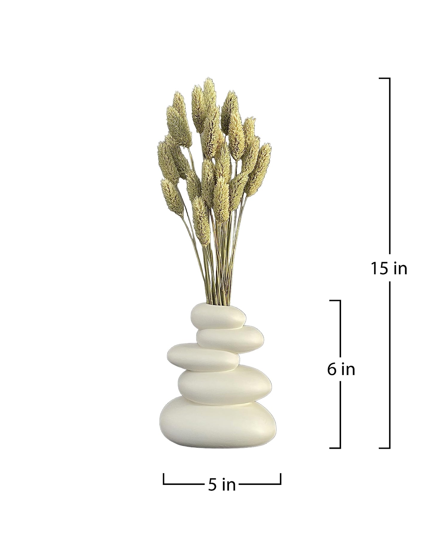 dried_flower - preserved_flower - fake_flower - Floral Gem Grass Natural Dried Flower with Vase Preserved Bouquet Arrangement - Molly Garden - Molly_Garden_Floral